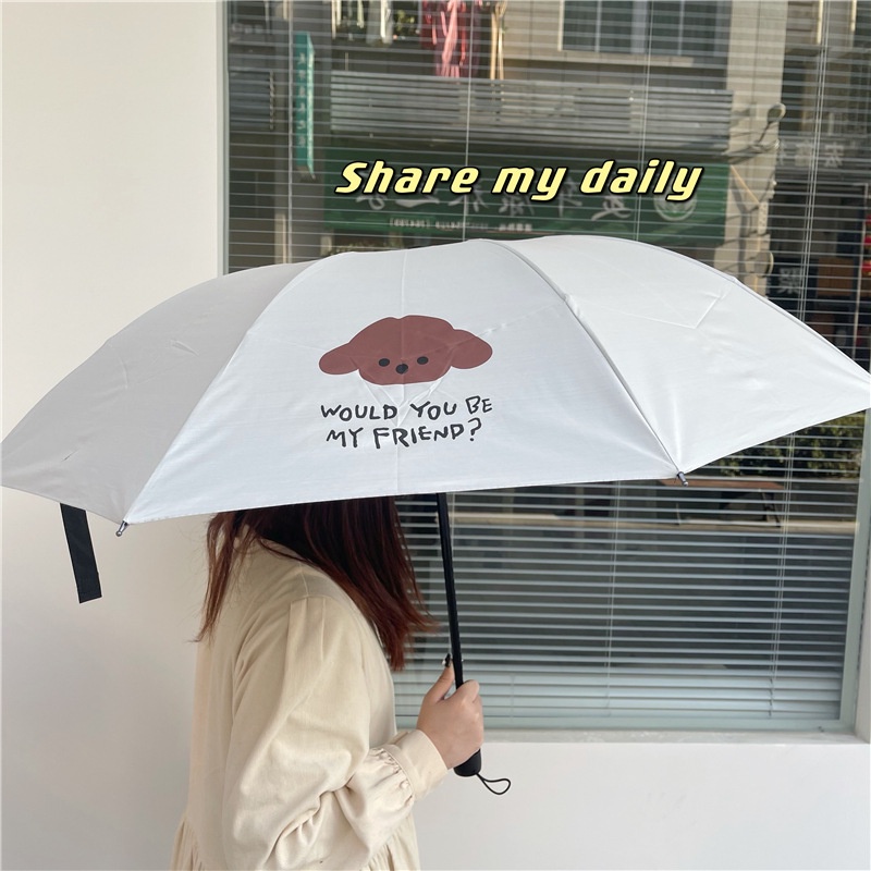 Payung Lipat Polos Premium Anti UV Dengan Motif Lucu L3,465 - HPR899