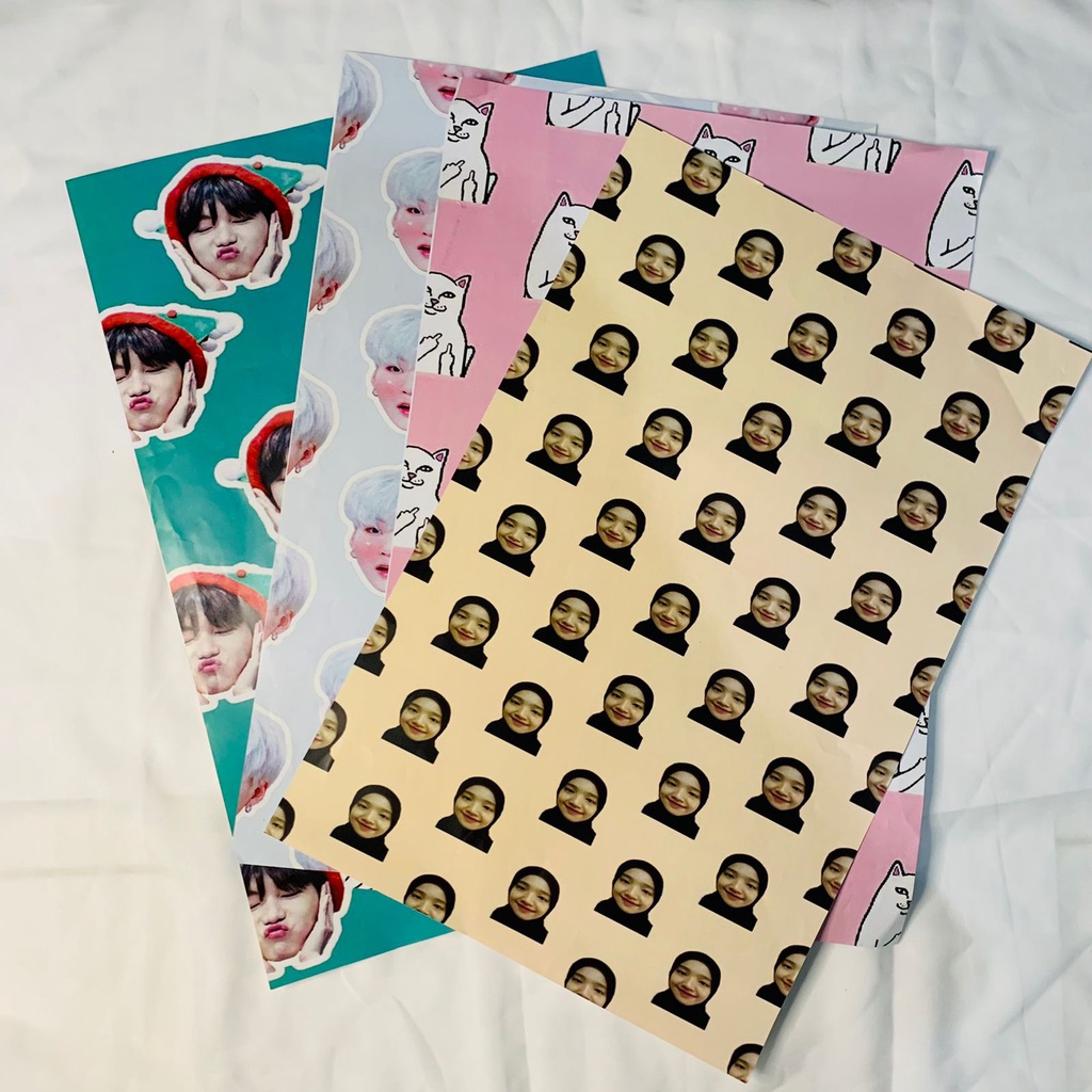 

Cetak Kertas Kado Custom Muka Sendiri Kostum Wrapping Paper Wajah