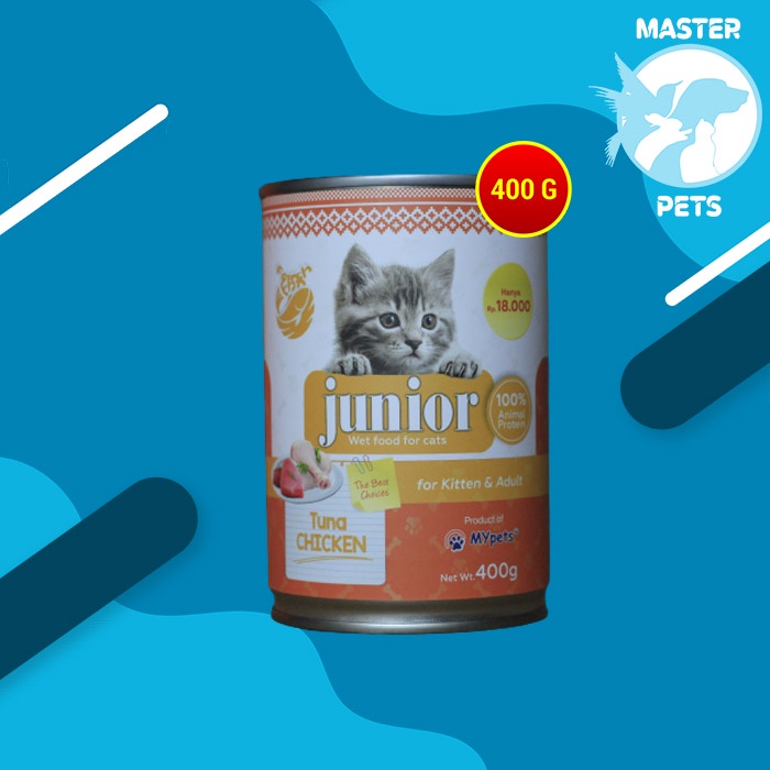 Makanan Kucing Basah Junior Wet Food Kaleng 400 Gram