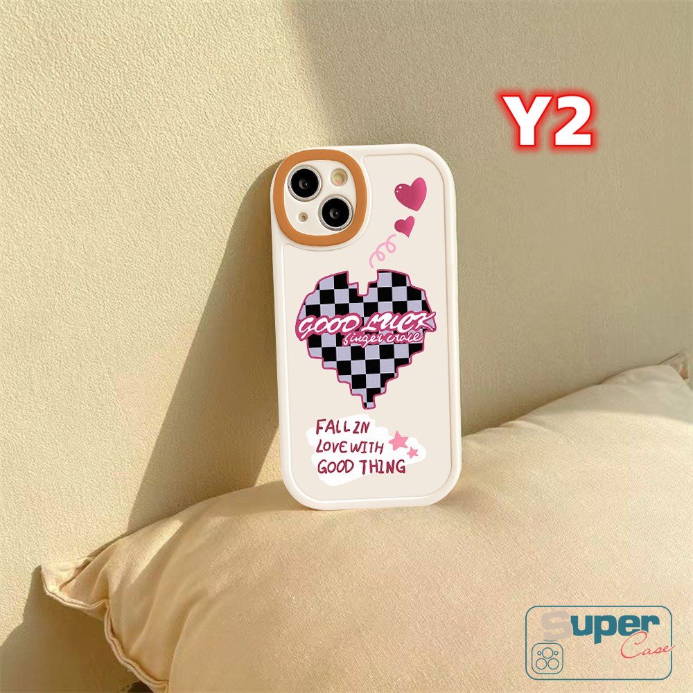 Oppo A57 A17 A78 A15 A54 A12 A58 A96 A16 A74 A95 A76 A55 A77 A77s A16K A5s A3S A94 A16E A1K A9 A5 A31 A7 A53 A15s Reno 8T 5Z 8 7 5F 6 Love Heart Chessboard Smile Couple Sarung Soft Case