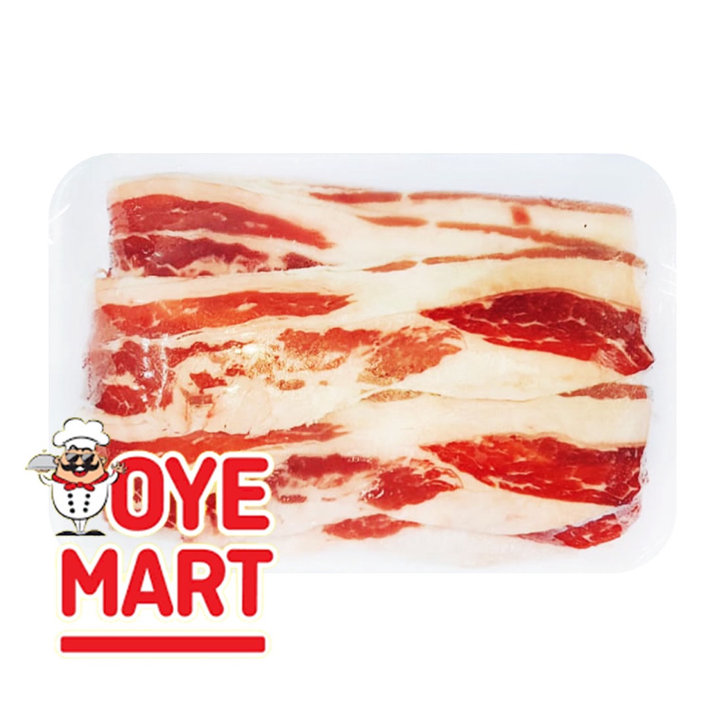 US BEEF SLICE SHORT PLATE 500GR TIPIS 1MM / YOSHINOYA / YAKINIKU / TERIYAKI HARGA PROMO DAGING SAPI IMPOR