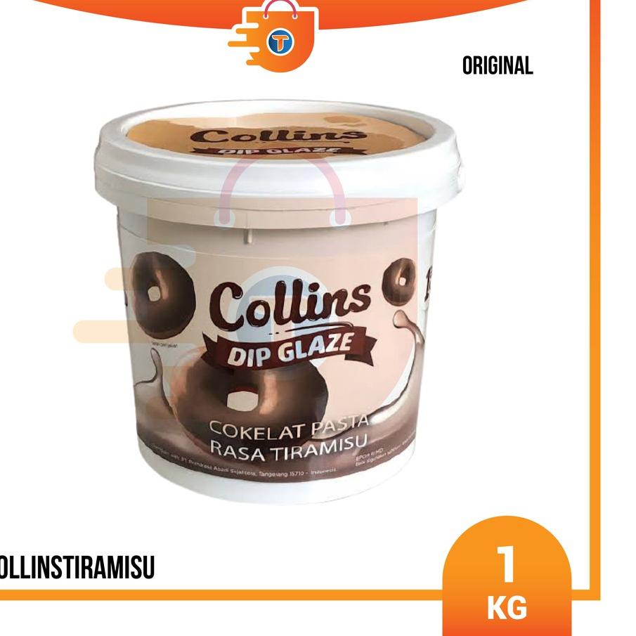 

☮ Collins Dip Glaze Coklat Tiramisu Strawberry Taro Milk Matcha Greentea 1kg PAIL ゾ