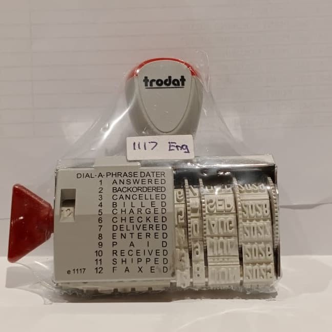 

Stm Stempel Trodat 1117 Eng & Ind (Dial-A-Phrase And Date) Original