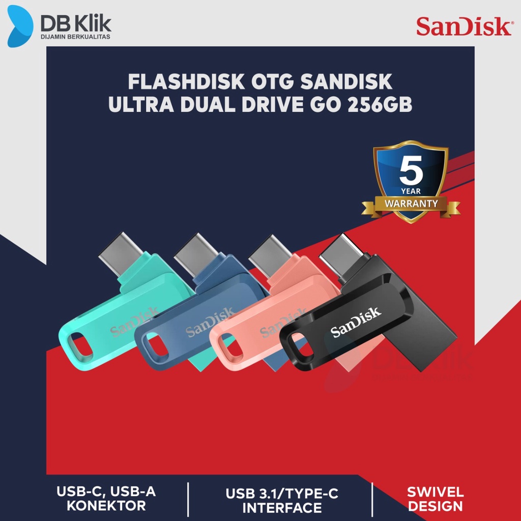 Flashdisk OTG SANDISK Ultra Dual Drive GO 256GB USB 3.1 Type-C