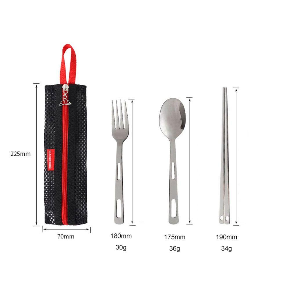 Lanfy Set Peralatan Makan Outdoor Portable Sumpit Garpu Sendok Alat Dapur Piknik Peralatan Makan Camping Peralatan Makan Outdoor