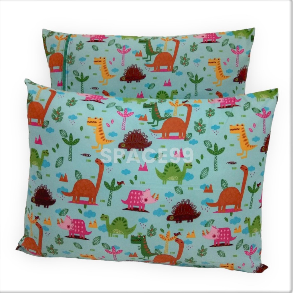 2 Pcs Sarung Bantal Tidur Model Resleting 45 x 60 cm Motif Karakter Anak
