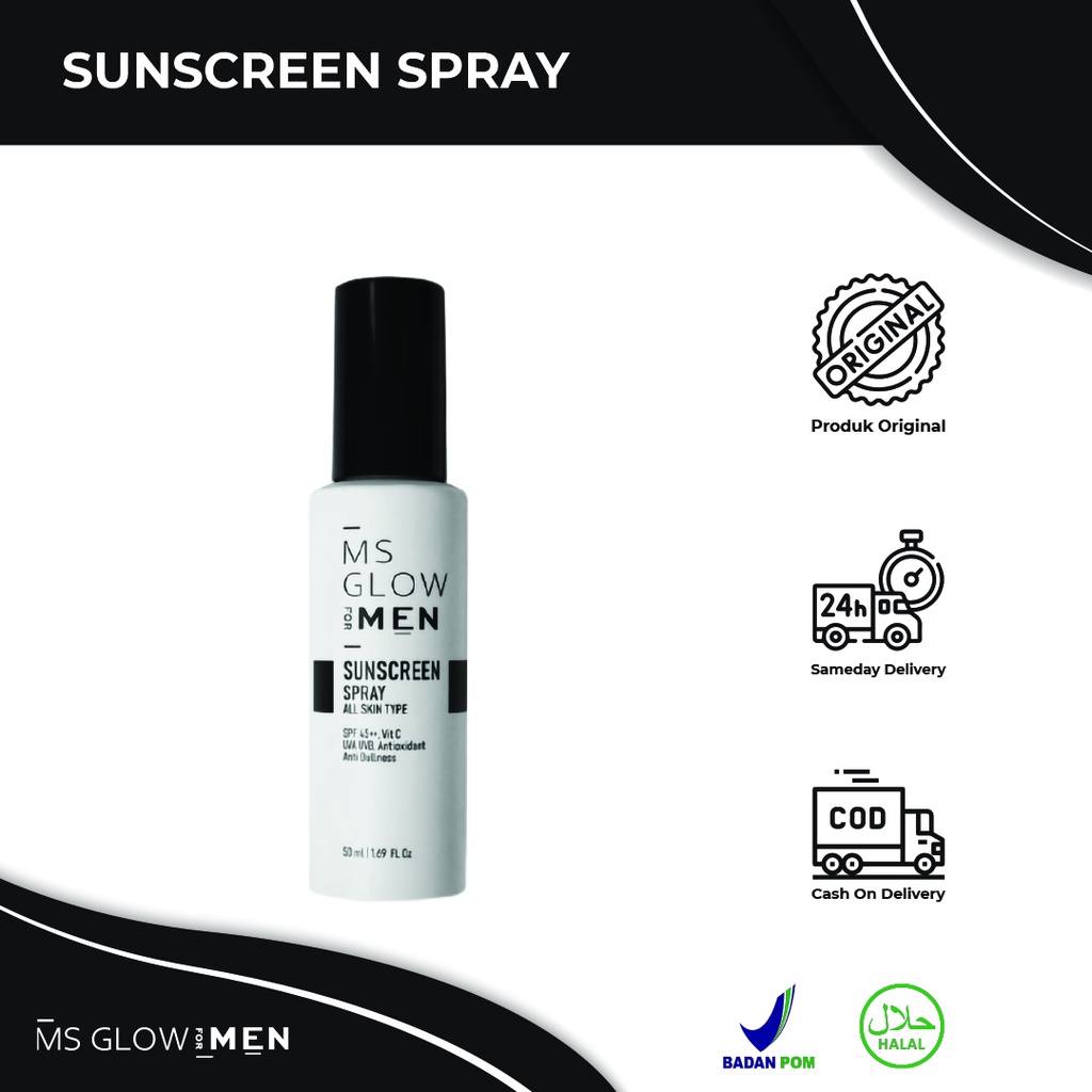 MS Glow For Men Skincare Cowok Original Sunscreen Spray by ms.glowofficialbandung