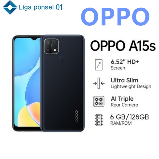 OPPO A15 S FULL SET TERBARU 6/128GB BERGARANSI