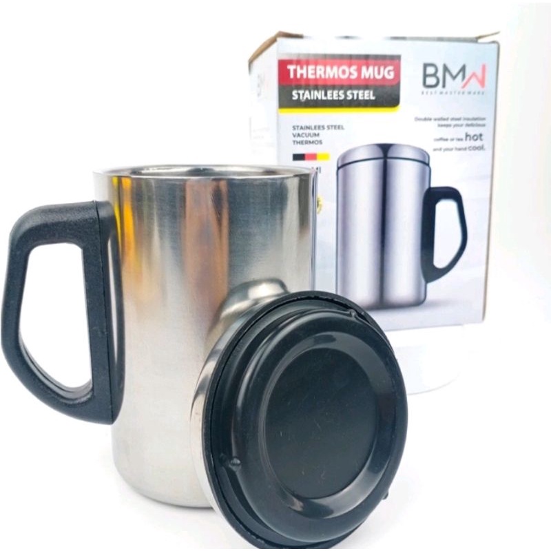 US054 Gelas Mug Thermos Mug Tahan Panas Stainless 500ML By Toko Haji Usman