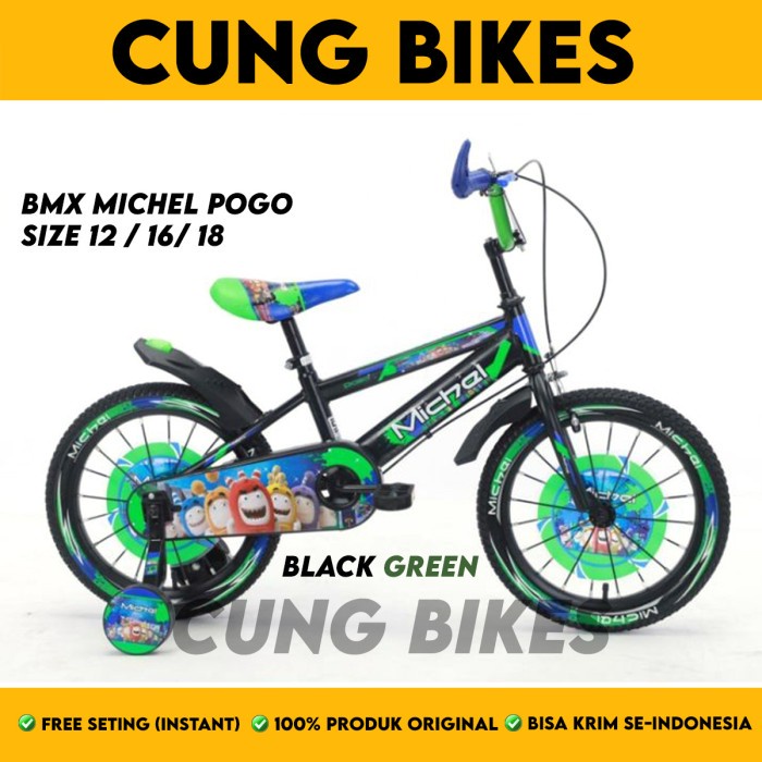 Sepeda Anak Laki BMX Ukuran 12 16 18 Inch Michel Pogo Edition