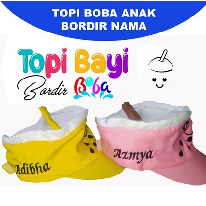 TOPI BAYI BOBA / TOPI BAYI LUCU / TOPI BAYI 0-3 Tahun TERBARU