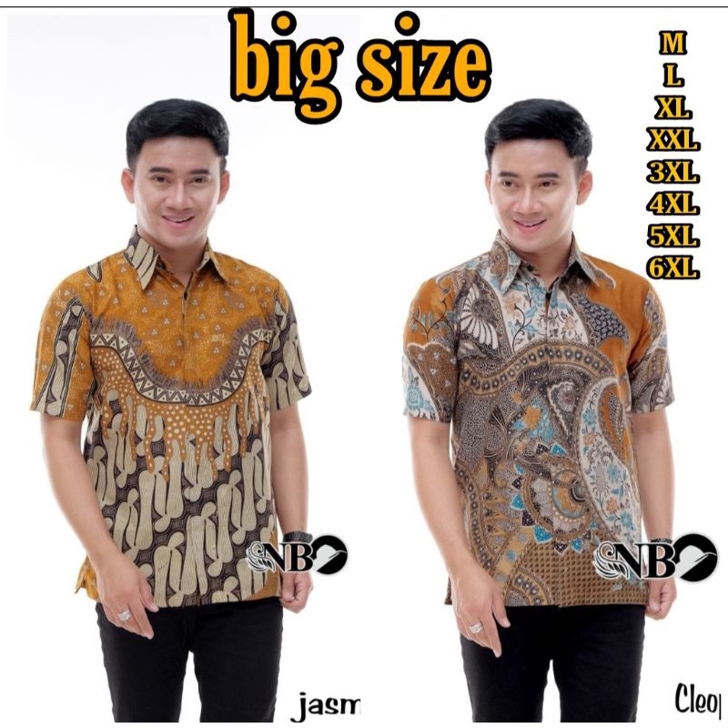 M, L, XL, XXL, XXXL, XXXXL, XXXXXL HEM KEMEJA BATIK PRIA LENGAN PENDEK