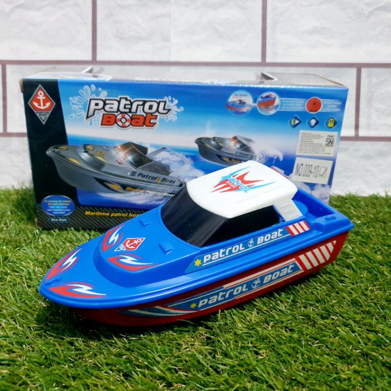 MAINAN PERAHU BOAT PATROL ANAK EDUKATIF - MAINAN SPEED BOAT PATROL