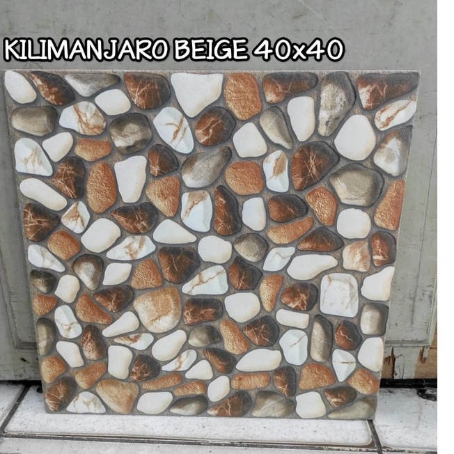 Keramik Mulia 40x40 Kilimanjaro Beige - Kasar