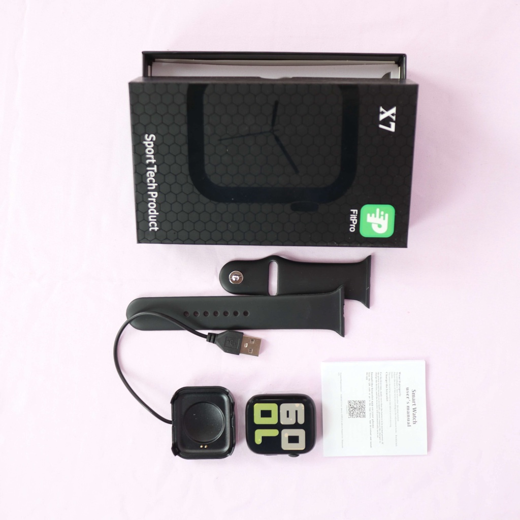 SmartWatch Smart Watch X7 Jam Tangan Pintar Sport Fitness Digital Bluetooth Layar Sentuh touch screen touchscreen Pria Wanita Anti Air Waterproof Tahan Air Dengan Pedometer Heart Rate Monitor pengukur detak jantung penghitung langkah dan kalori olahraga