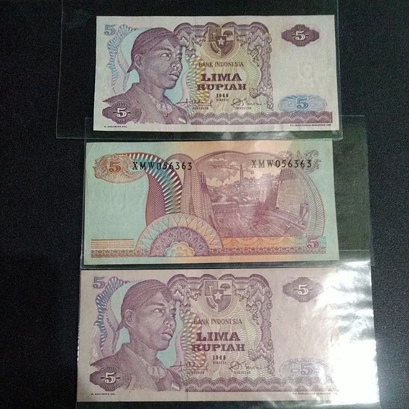 5 rupiah Sudirman tahun 1968