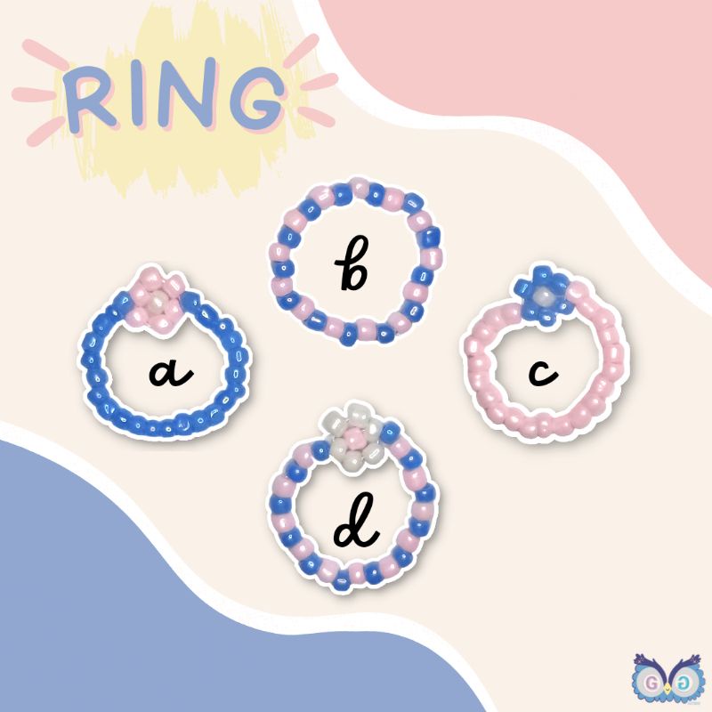 Rose Quartz Serenity Ring || RQS Beads Ring || Cincin Manik Kpop Seventeen