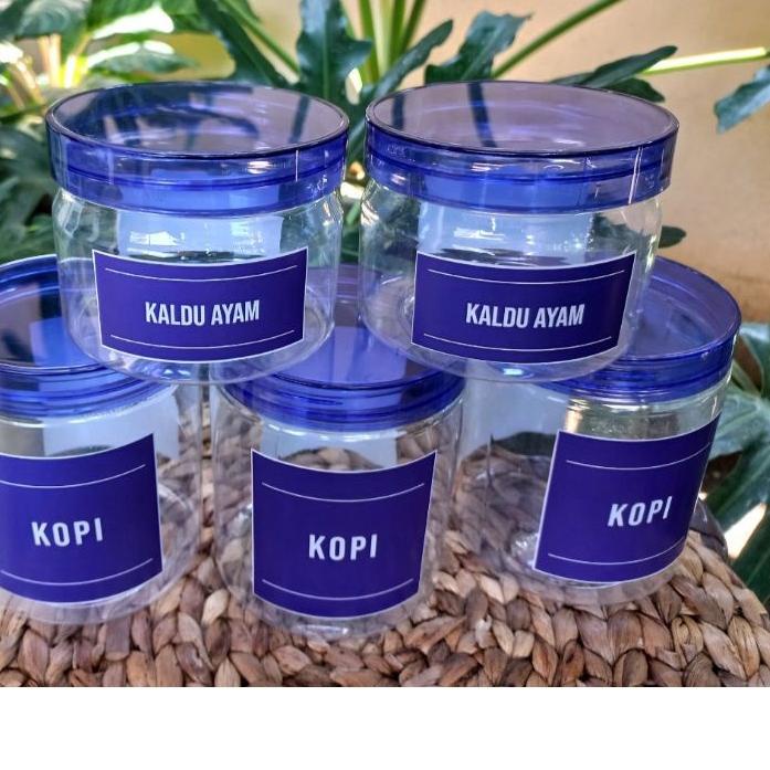 ㍽ Toples plastik tempat bumbu dapur warna ungu model minimalis free label stiker ⇷