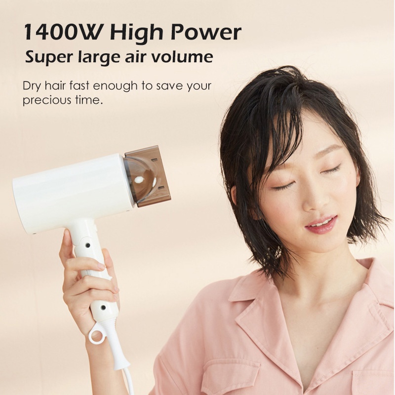 Hair Dryer Portable Foldable Negative Ion 1400W High Power HairDryer Mute Hair Dryer Hedrayer