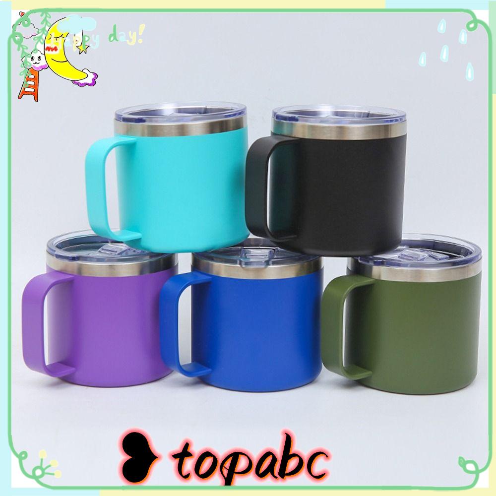 Top 14oz Mug Tumbler Stainless Steel Tahan Lama Dengan Tutup Termos Botol Air