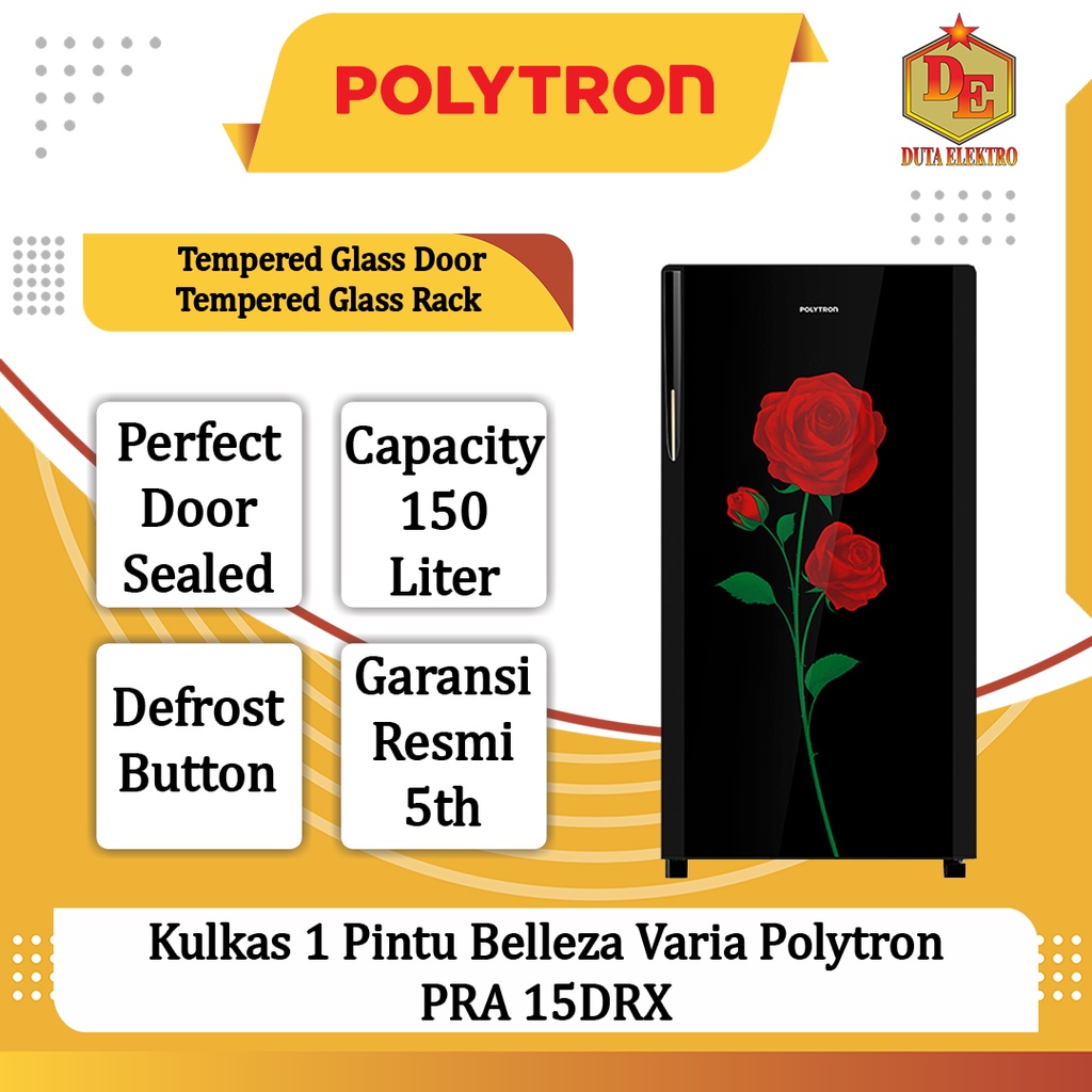 Kulkas 1 Pintu Polytron PRA 15 DRX Belleza Varia
