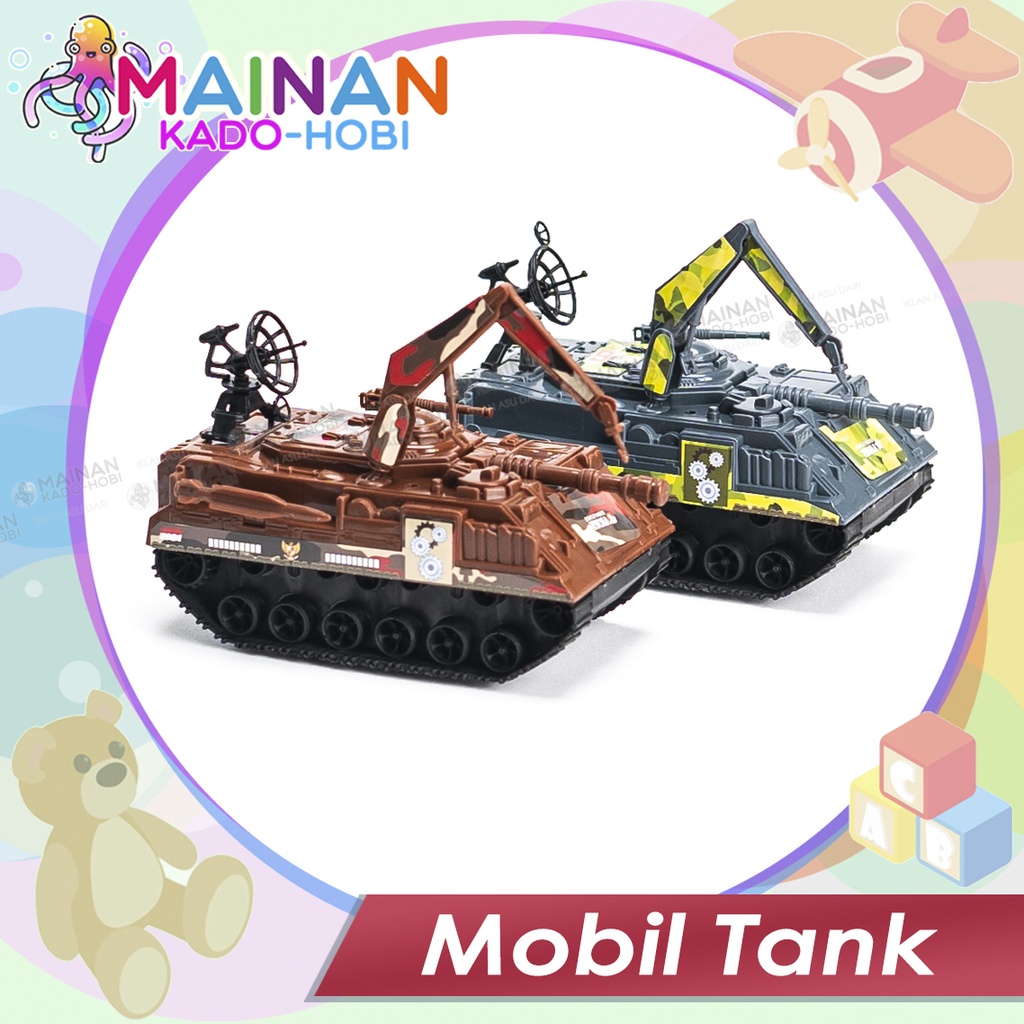 MAINAN ANAK DIECAST MOBIL BATTLE TANK TEMPUR MILITER