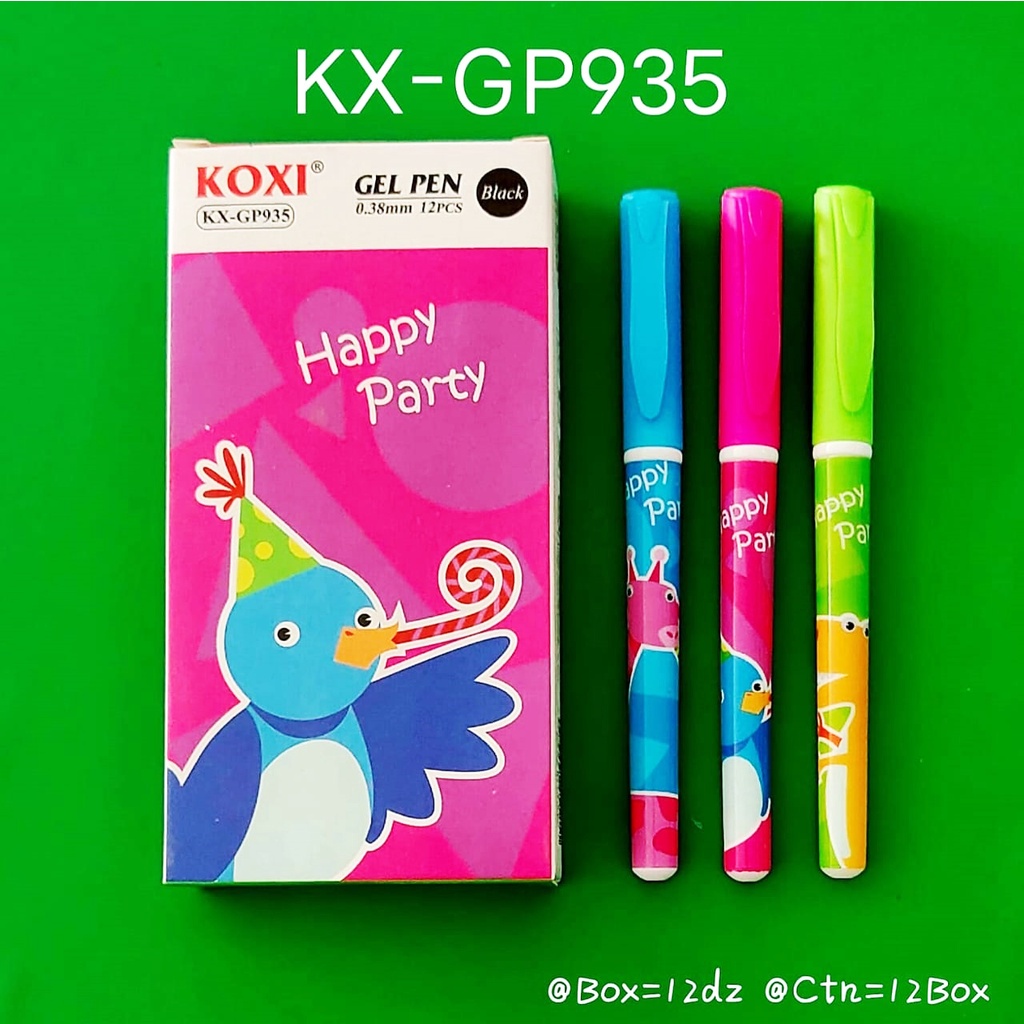 

Pulpen Gel Koxi Burung KX-GP936 0.38 mm Hitam Isi 12 pcs