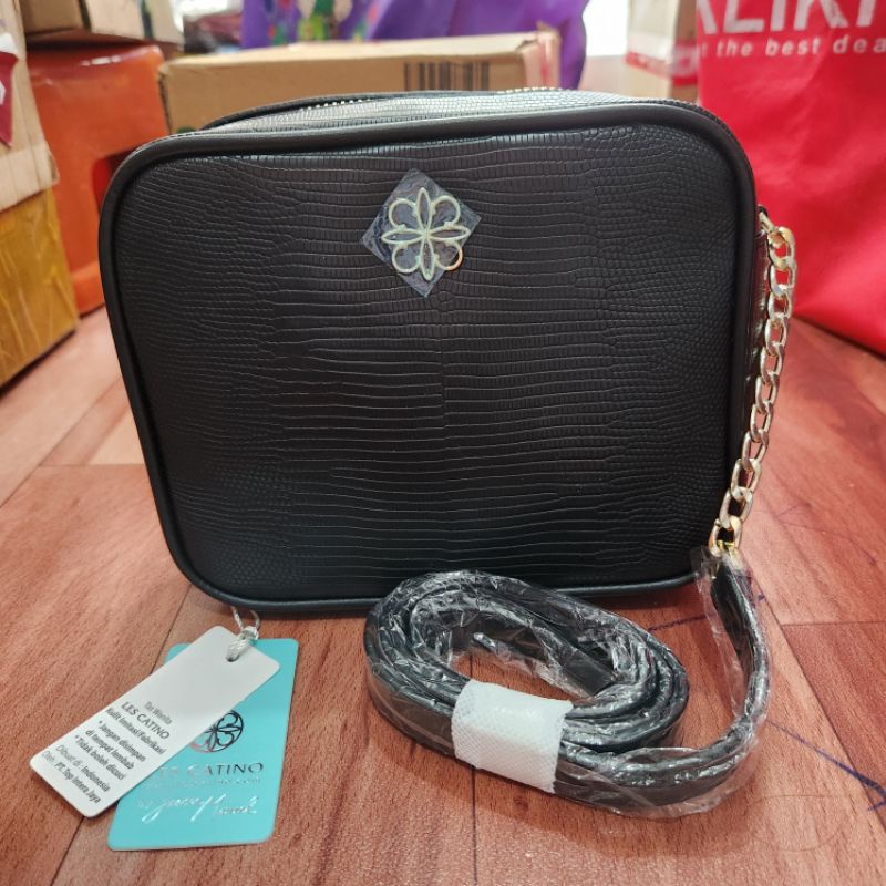 tas les catino ori tas selempang black BARU