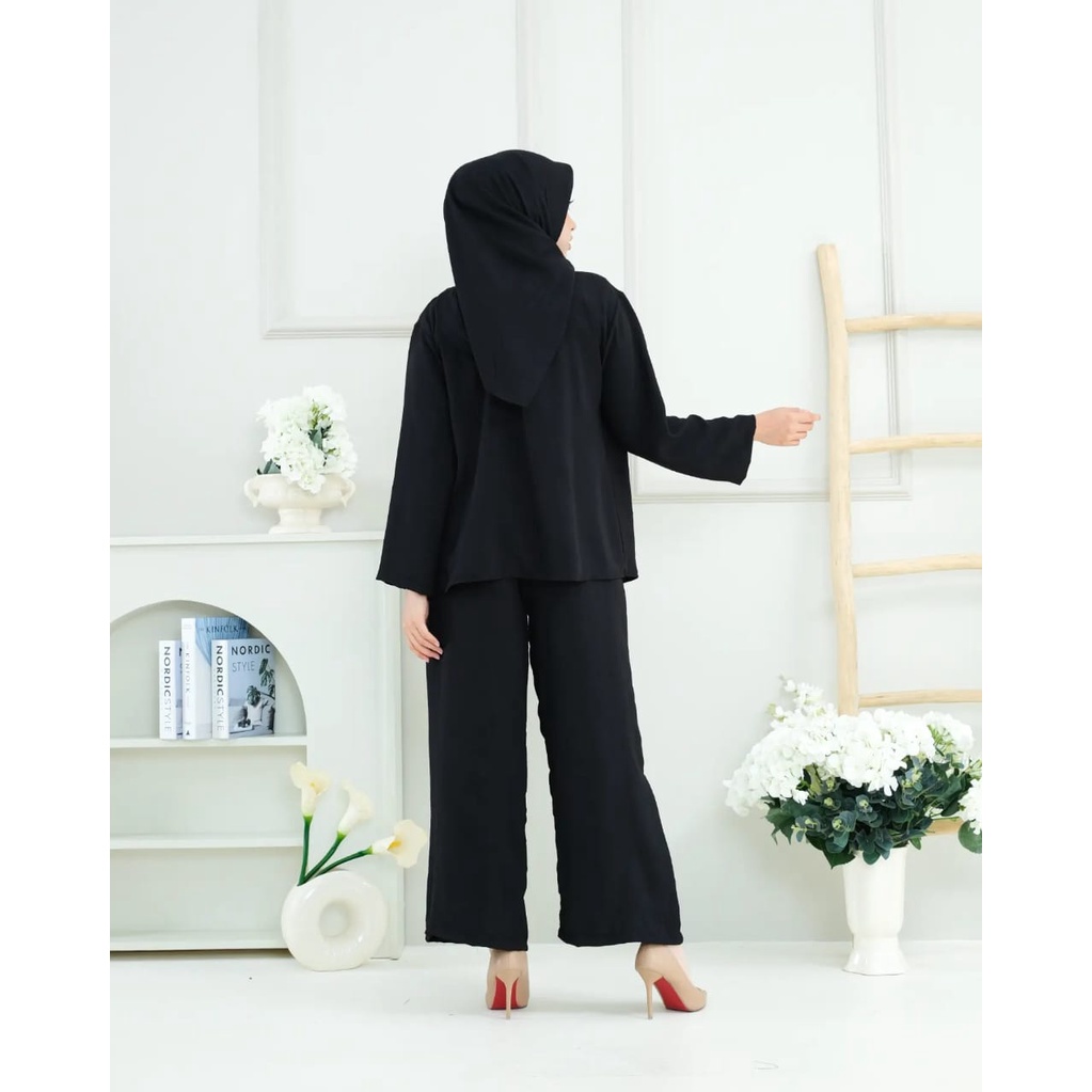 One Set Rayon Crinkle Airflow - Rana Set Premium - Setalan Wanita