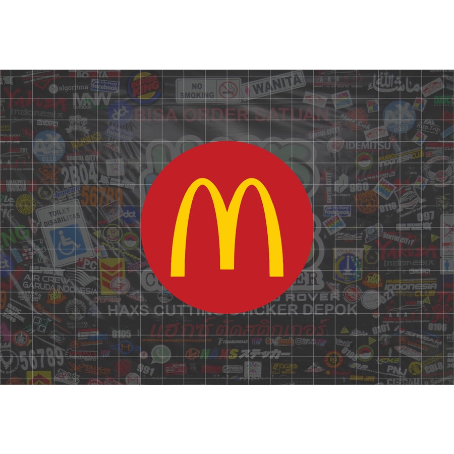 Cutting Sticker Logo Mcdonalds 8 Cm untuk motor mobil V1