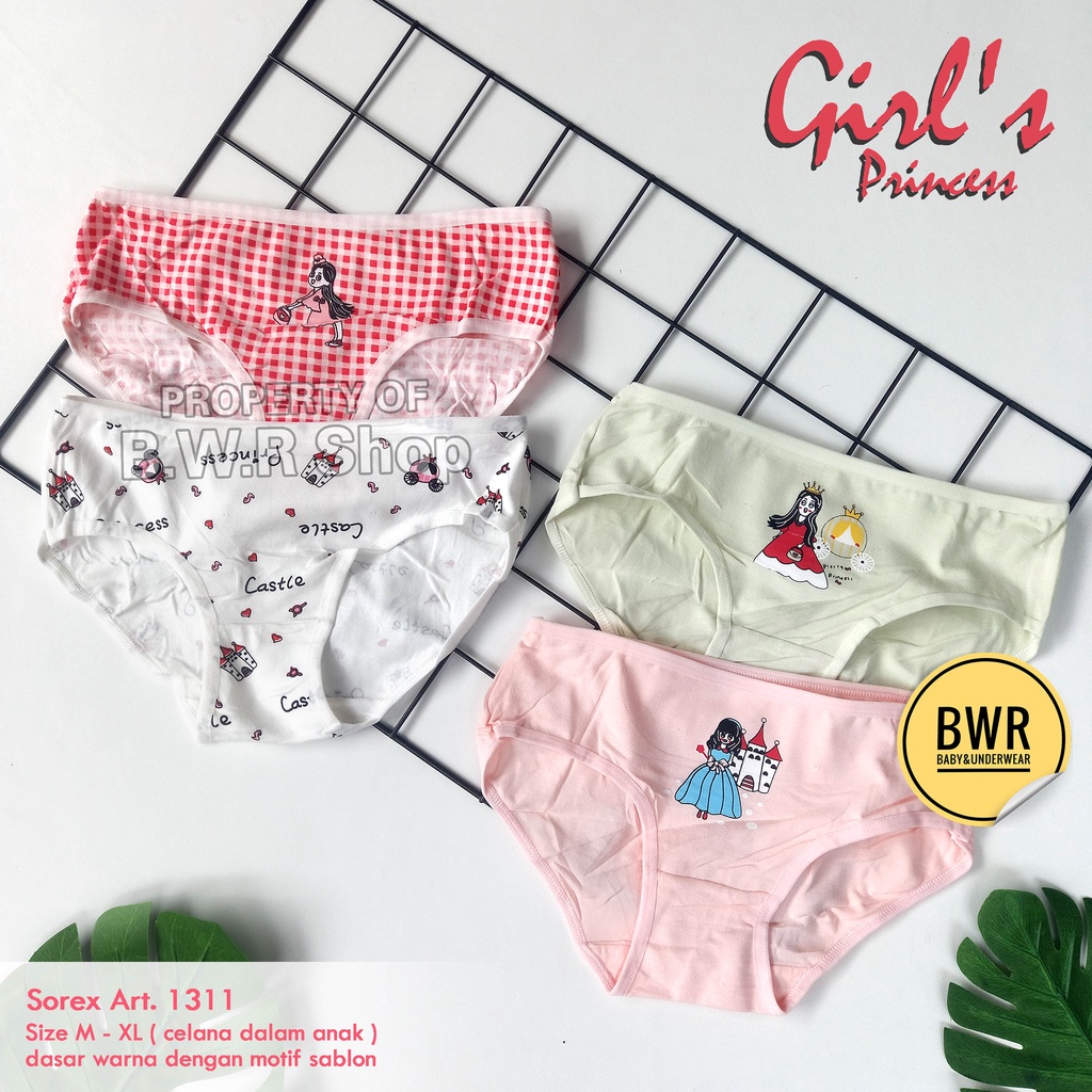 CD Sorex Kids 1311 / Celana Dalam Anak Perempuan Sorex 1311 Motif Lucu Terbaru | Bwr