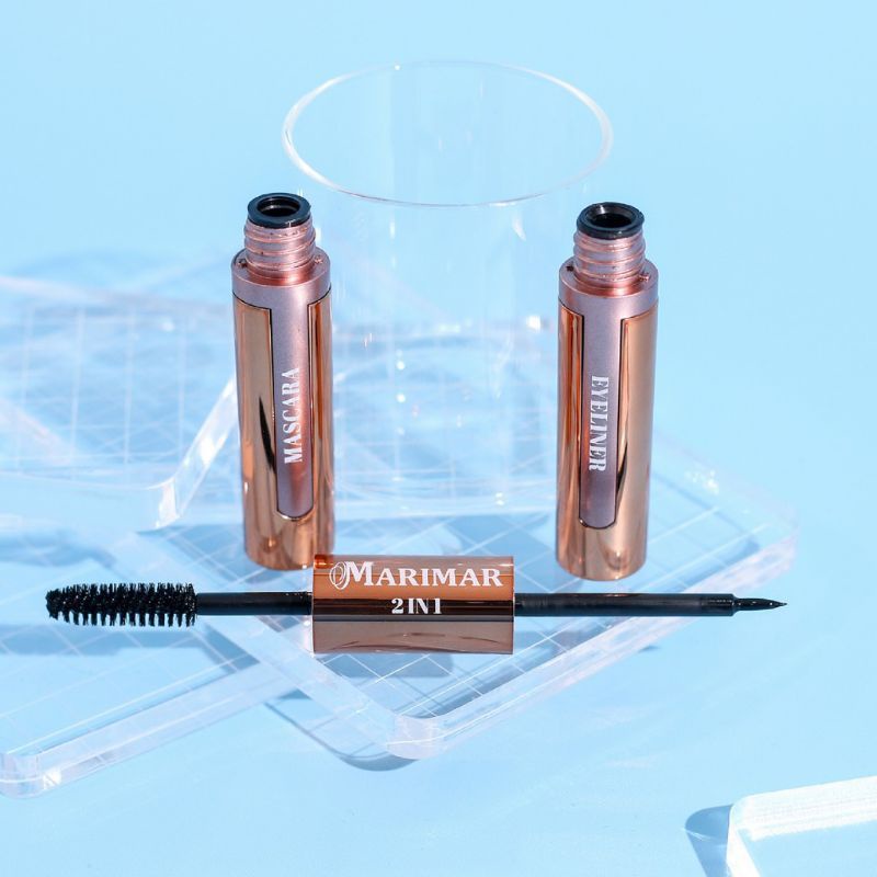 MARIMAR 2in1 Mascara &amp; Eyeliner Black BPOM | Waterproof &amp; Volumizing