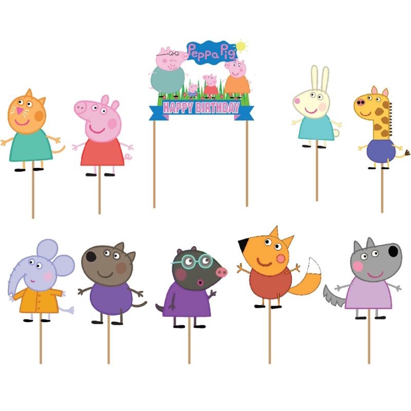 Jual 1 set topper hiasan tusukkan kue cake nasi tumpeng happy birthday