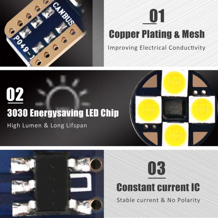 LED T10 CANBUS NO ERROR SUPER BRIGHT 3030 SMD FREE ONGKIR