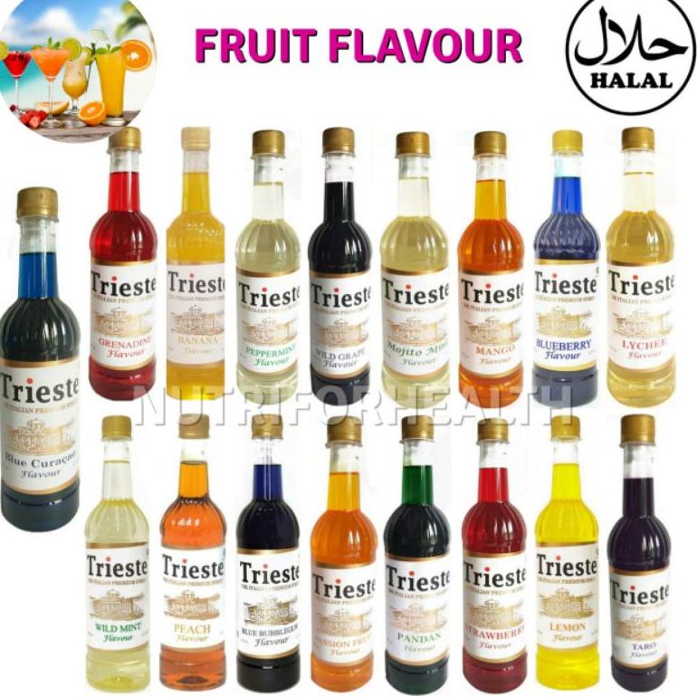 

SHOPEE 1.1 (650ml) Trieste Syrup HALAL Blue Curacao/Blue Lagoon Mojito Mint Banana Bubblegum Strawberry Mango Peach Lemon .,..,.,,,,.,