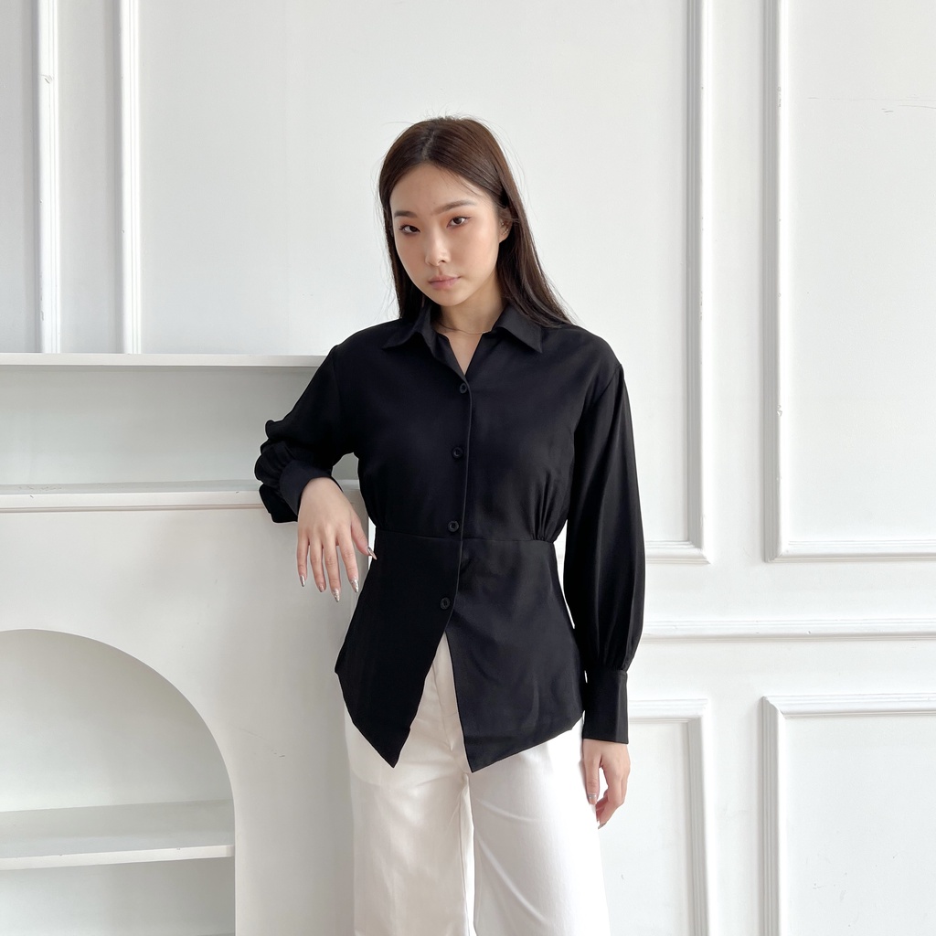 Beige Studio - Maddy Shirt Top / Kemeja Lengan Panjang Wanita