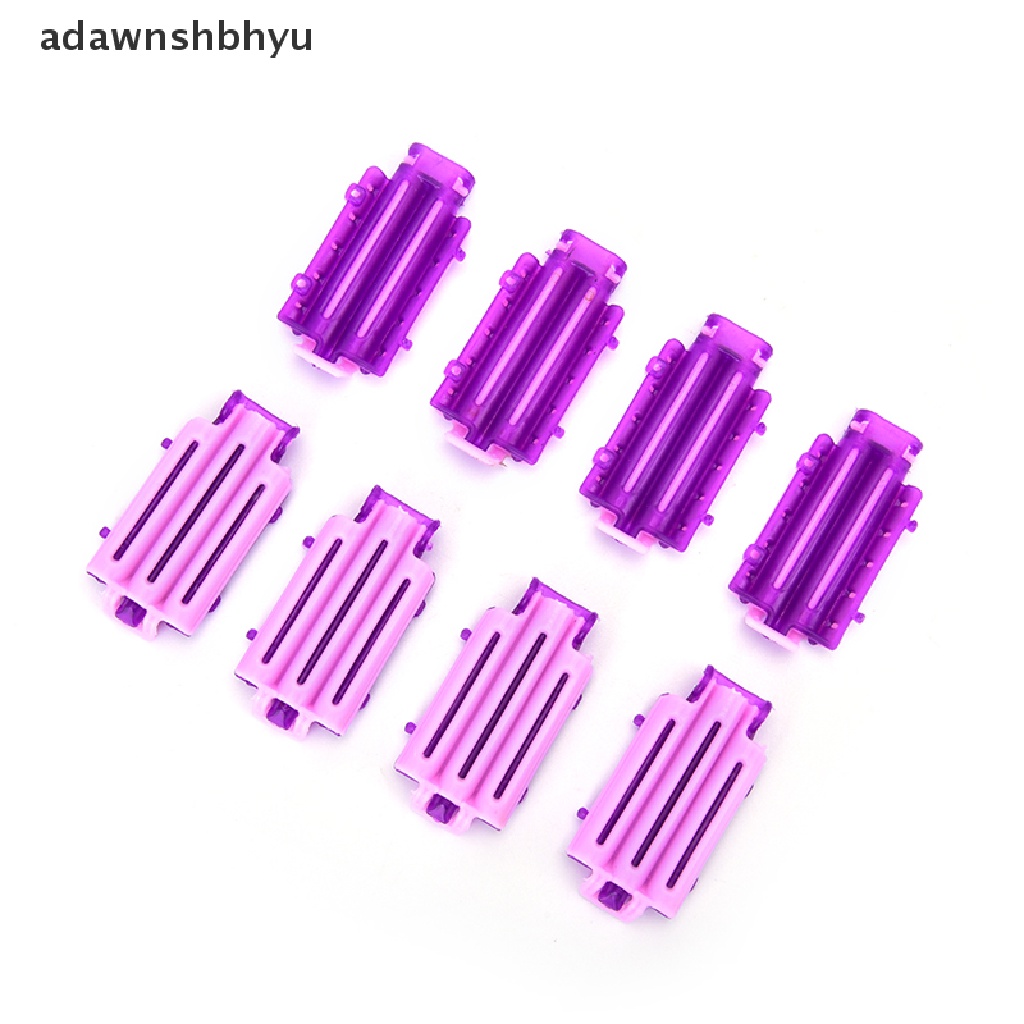 Adawnshbhyu 45pcs Rol Rambut Akar Berbulu Klem Gelombang Perm Batang DIY Jagung Klip Kerut ID