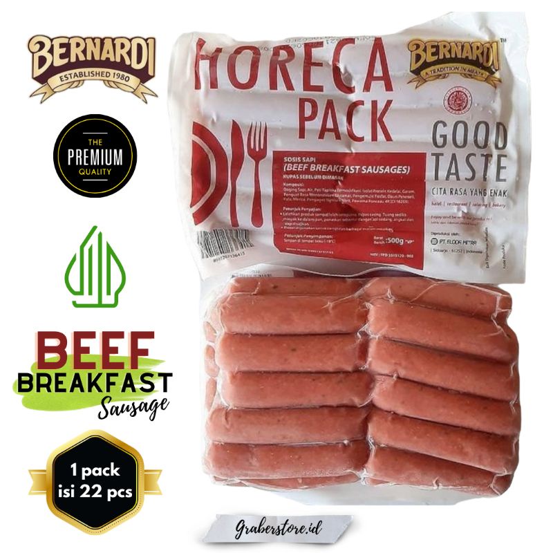 

Bernardi Horeca Sosis Sapi 500GR / enak sosis sapi premium sosis Frozen Food