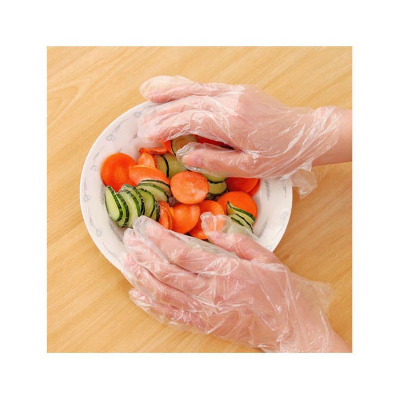 Sarung tangan plastik - Plastic hand glove masak berkebun sekali pakai