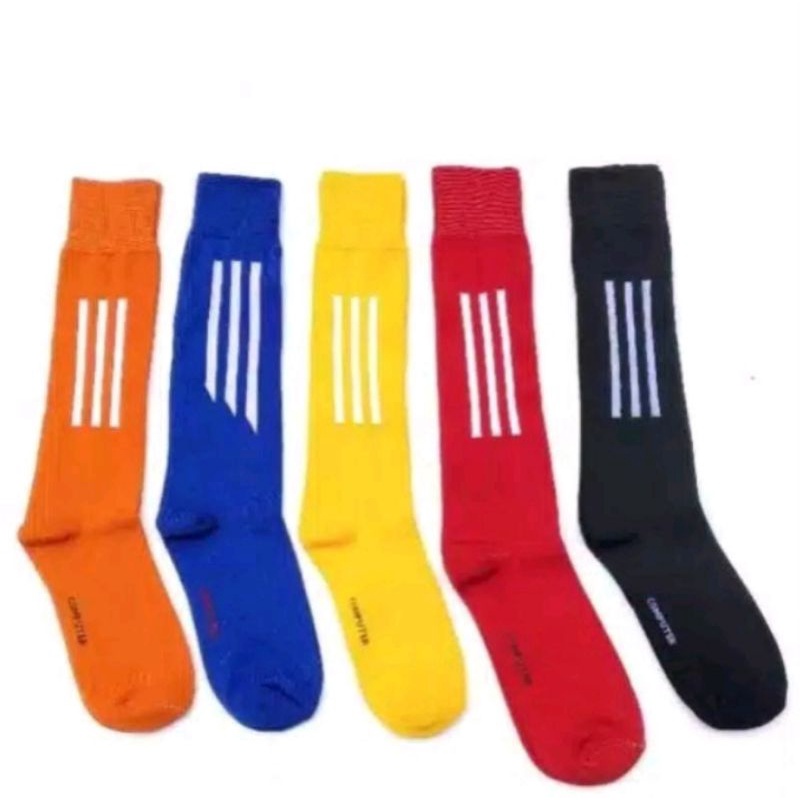 TERMURAH! 1PASANG KAOS KAKI BOLA GARIS-GARIS