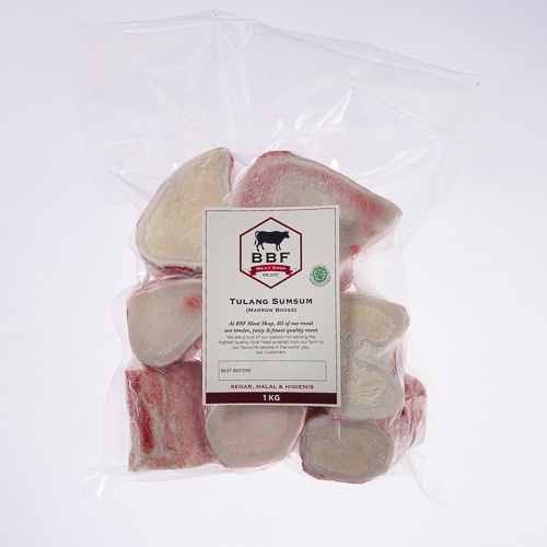 

Tulang Sumsum Sapi Untuk Kaldu (Marrow Bones) Kemasan 1kg