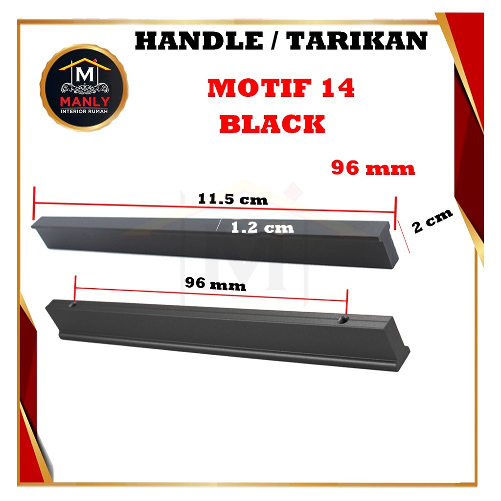 Handle Gagang Tarikan Laci Dapur Furniture Lemari Rose Gold &amp; Hitam Motif 14 / Handel Tarikan Laci