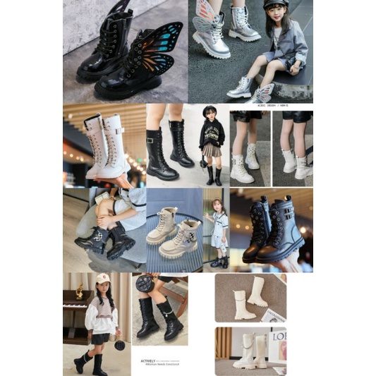 sepatu boot anak perempuan fashion import anak remaja dewasa
