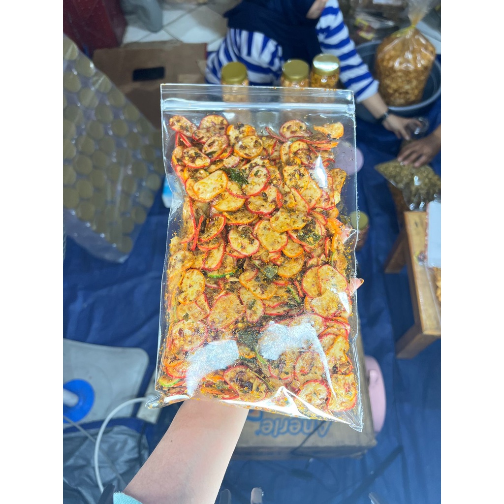 KERUPUK SEBLAK 500gr PEDAS DAUN JERUK