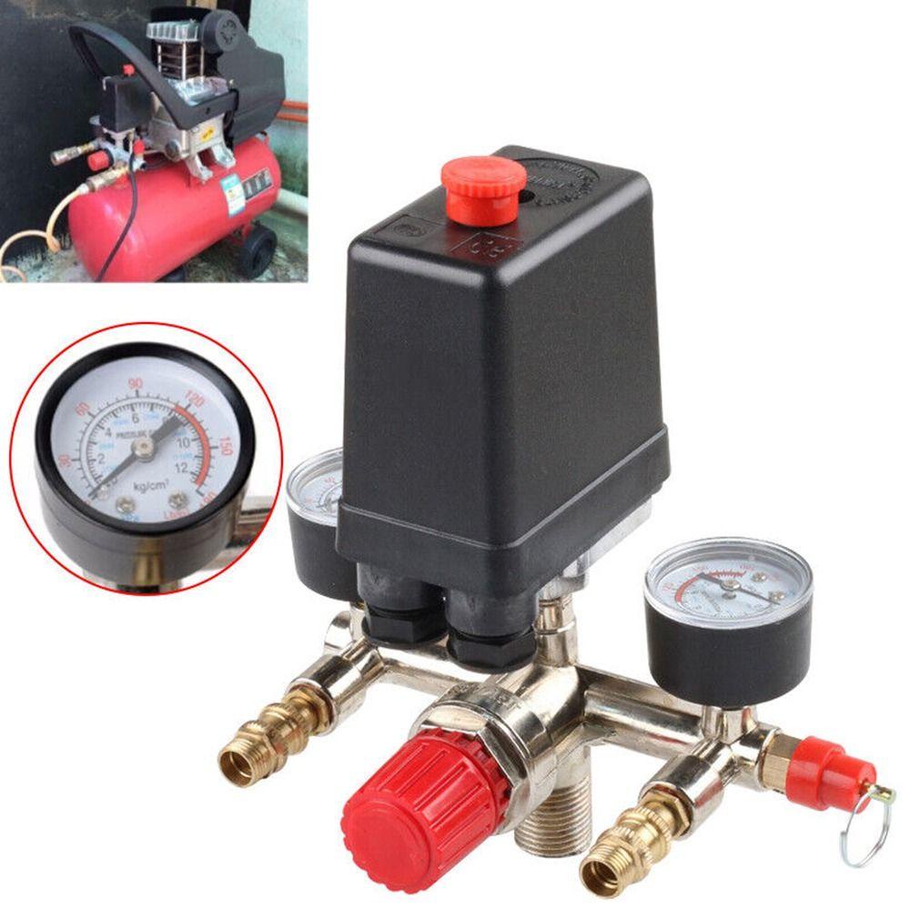 Populer Air Compressor Pressure Tahan Lama Tekanan Otomatis Pompa Angin Aksesoris Pengukur Suku Cadang Pengganti