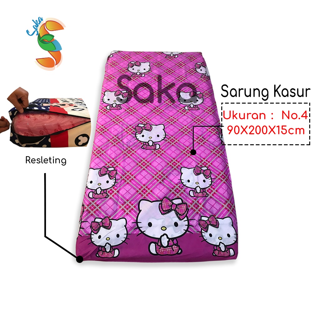 Sprei Resleting Kasur Busa Single No.4(90x200x15) No.3(120x200x15)