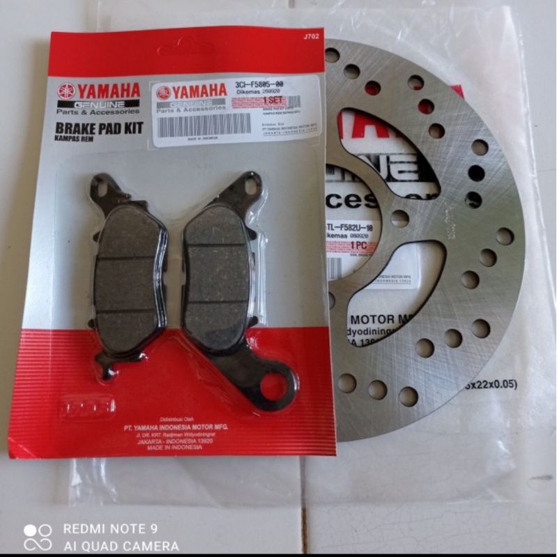 PIRINGAN CAKRAM DEPAN PLUS KAMPAS REM YAMAHA MIO SPORTY SMILE 5TL ORI