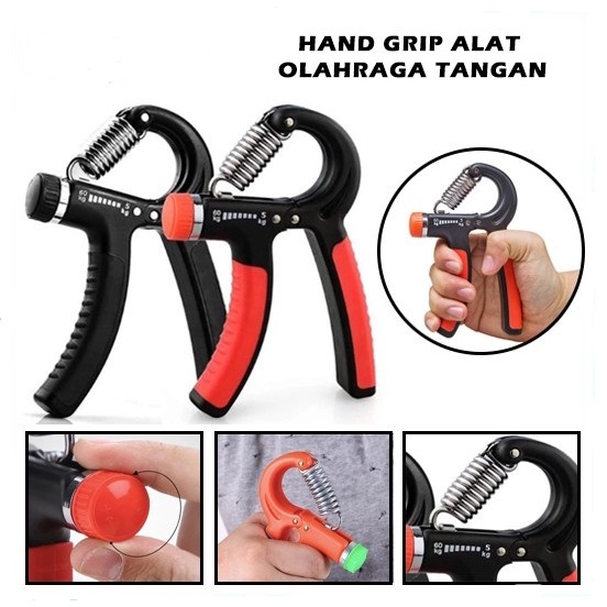 Handgrip 5-60 Kg Adjustable Wrist Forearm Strength Exerciser Training Gym Fitness Alat Latihan Otot 