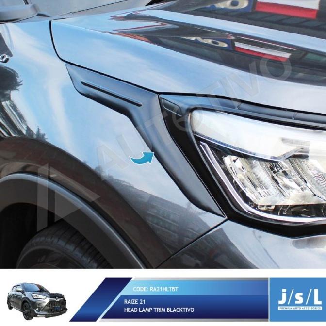 TERMURAH Head Lamp Trim Toyota Raize List Garnish Depan Raize 2021 Hitam Doff