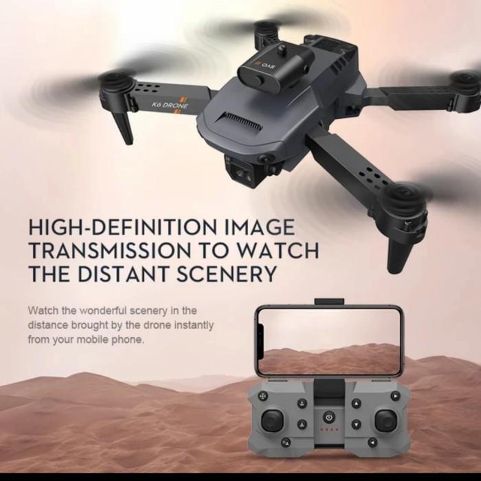 Drone Quadcopter E100 Cam 4K Ada Sensor Anti Tabrak Wifi Ready Stok